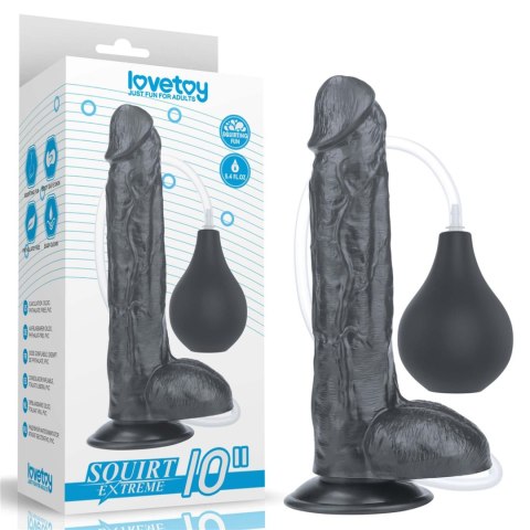 Lovetoy 10'' Squirt Extreme Dildo - Black