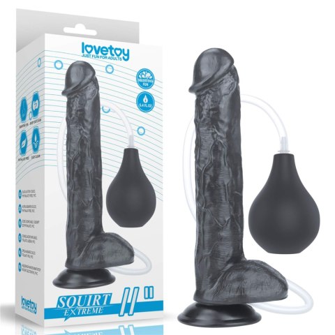 Lovetoy 11'' Squirt Extreme Dildo - Black