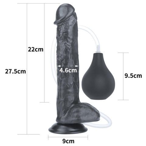 Lovetoy 11'' Squirt Extreme Dildo - Black
