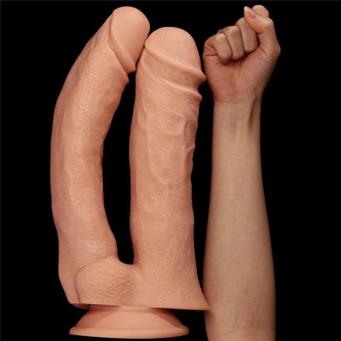 33/6,5 cm Lovetoy Realistic Mega Double Dildo olbrzymie podwójne dildo