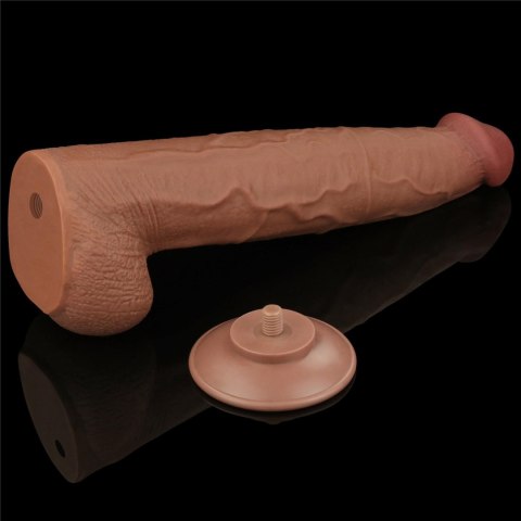 Lovetoy 13.5'' King Sized Sliding Skin Dual Layer Dong Brown