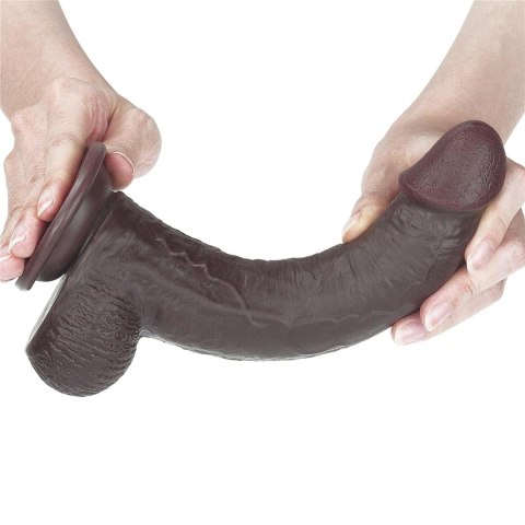 Lovetoy 9'' Sliding Skin Dual Layer Dong - Black