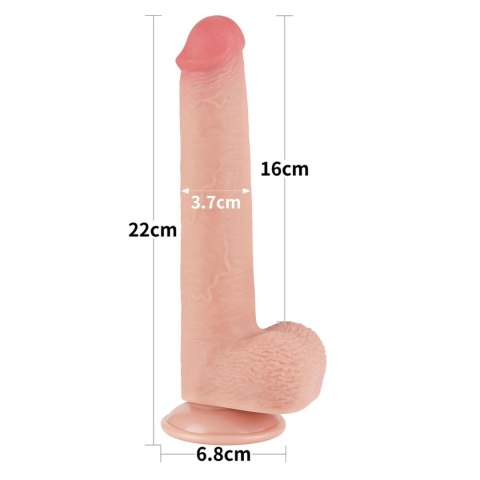 Lovetoy 9'' Sliding Skin Dual Layer Dong Flesh
