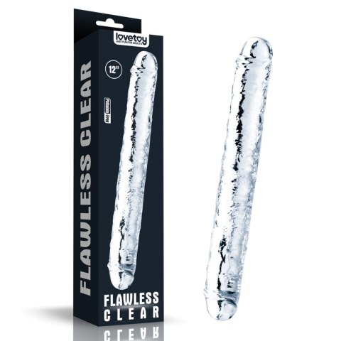 30/3,5 cm Lovetoy Flawless Clear Double dildo dwustronne przezroczyste