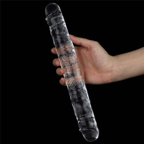 30/3,5 cm Lovetoy Flawless Clear Double dildo dwustronne przezroczyste