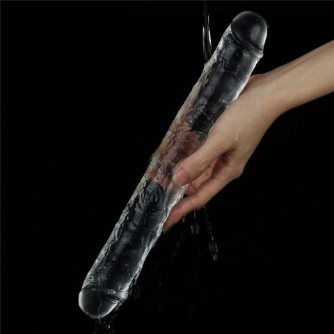 30/3,5 cm Lovetoy Flawless Clear Double dildo dwustronne przezroczyste