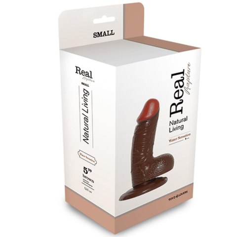 Real Rapture Dildo-REALISTIC DILDO REAL RAPTURE BROWN 5""""""""""""""""