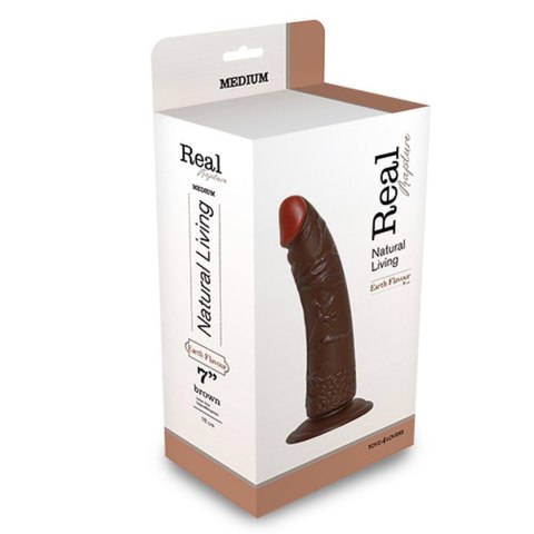 Real Rapture Dildo-REALISTIC DILDO REAL RAPTURE BROWN 7""""""""""""""""
