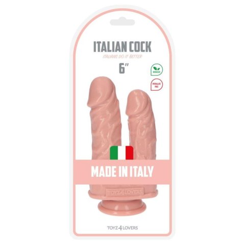 15,5/3,5 cm Toyz4lovers Italian Cock 6" Flesh podwójne dildo