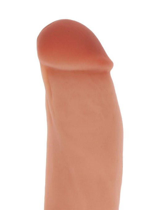 Silicone Dildo 7 inch w Balls Light skin tone