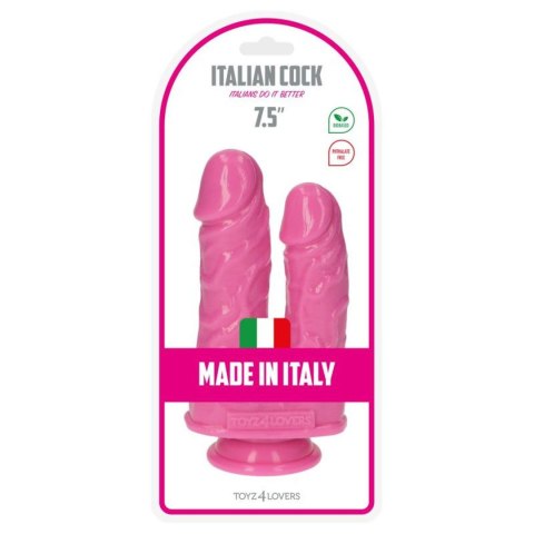 18,5/6 cm Toyz4lovers Italian Cock 7,5" różowe podwójne dildo