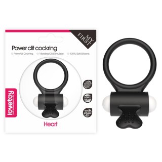 Lovetoy Power Clit Silicone Cockring Black