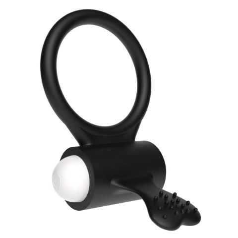Lovetoy Power Clit Silicone Cockring Black