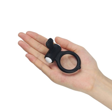 Lovetoy Power Clit Silicone Cockring Black