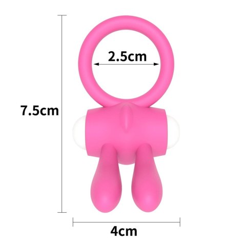 Lovetoy Power Clit Silicone Cockring Pink