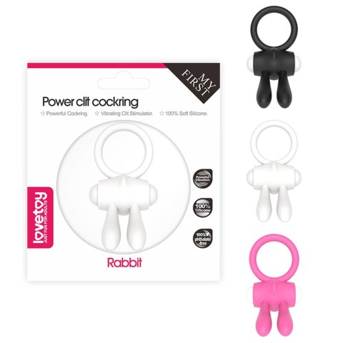 Lovetoy Power Clit Silicone Cockring White