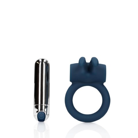Vibrating Rabbit Cock Ring - Baltic Blue