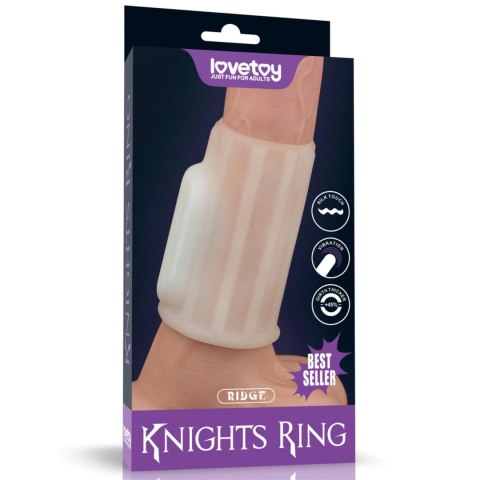 Lovetoy Vibrating Ridge Knights Ring (White)