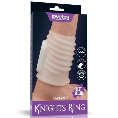 Lovetoy Vibrating Spiral Knights Ring (White)