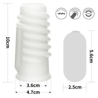 Lovetoy Vibrating Spiral Knights Ring (White)