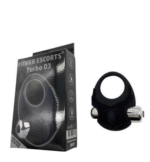Power Escorts Turbo 03 black vibrating cockring
