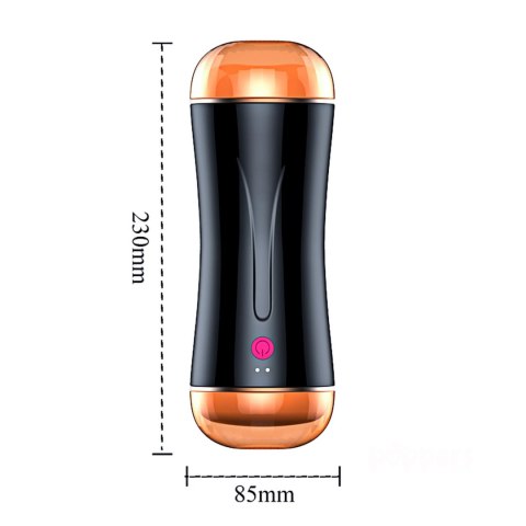 B - Series Fox Masturbator-Vibrating Masturbation Cup USB 10 function + Interactive Function / Double Ends