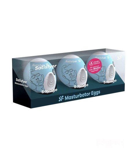 Satisfyer Masturbator-Eggs (set of 3 Savage)