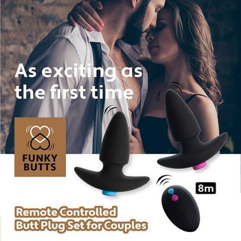 FeelzToys FeelzToys - FunkyButts Remote Controlled Butt Plug Set for Couples