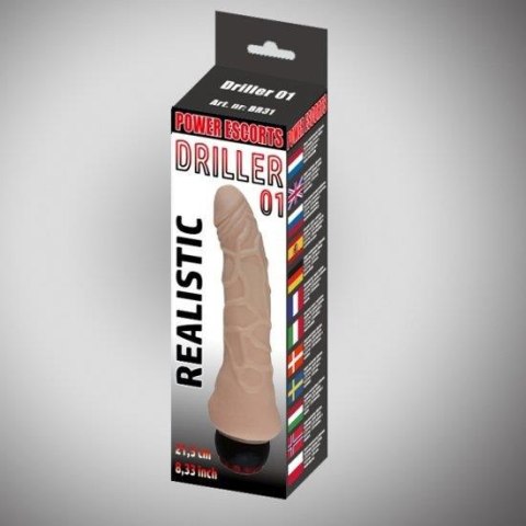 Power Escorts Driller 01 flesh 21,5 cm realistic vibrating