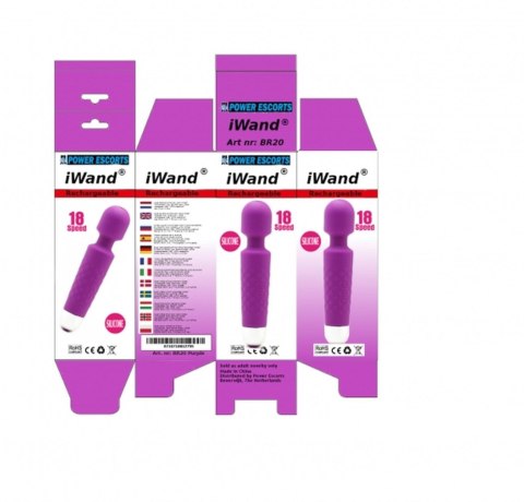 Power Escorts Iwand purple rechargeable silicone bodywand massager