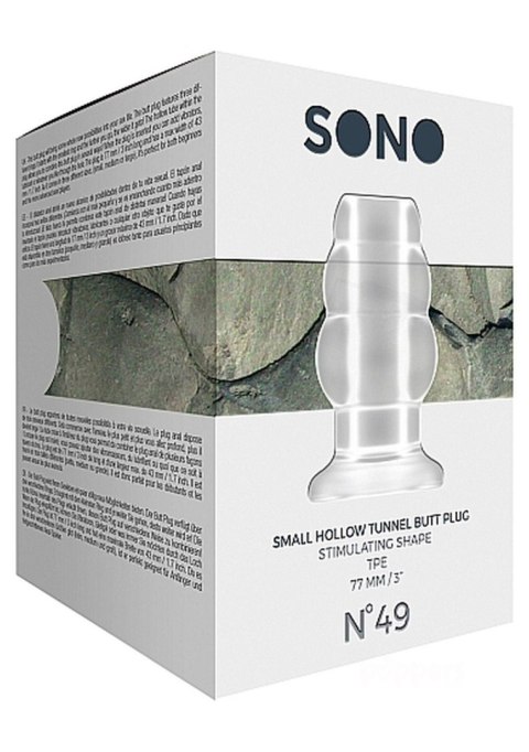 Sono No.49 - Small Hollow Tunnel Butt Plug - 3 Inch - Translucent