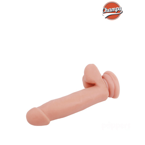 13/3,5 cm Champs DUAL DENSITY Cocky dwuwarstwowe dildo z jądrami i przyssawką