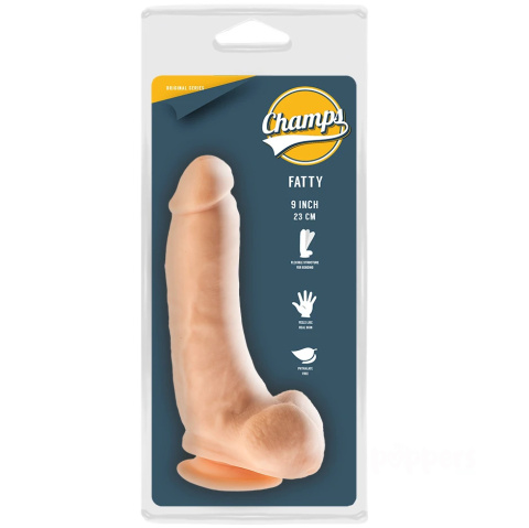 16/4,5 cm Champs Fatty dildo z jądrami i przyssawką