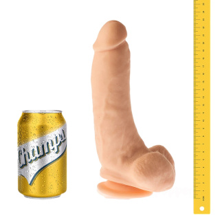 16/4,5 cm Champs Fatty dildo z jądrami i przyssawką