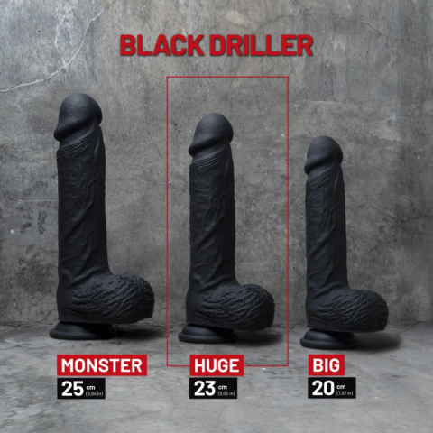 17,5/4,5 cm ADFetish by Addicted Dildo Black Driller Huge