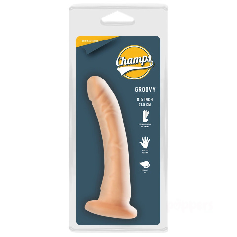 18/3,5 cm Champs Groovy dildo z przyssawką