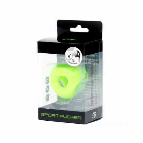 20 mm Sport Fucker Energy Ring Green potrójny jaskrawy pierścień erekcyjny