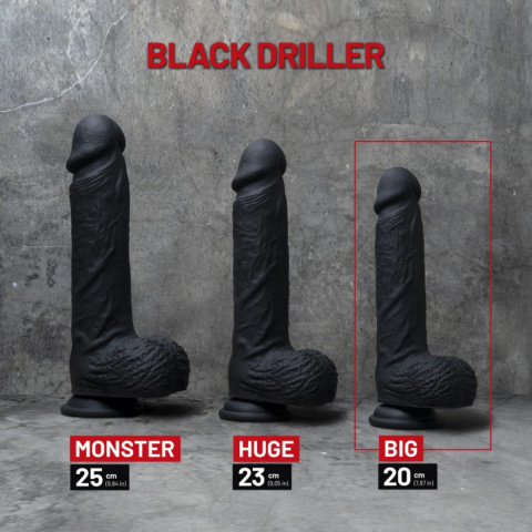 15/4 cm ADFetish by Addicted Dildo Black Driller Big