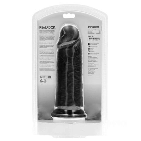 20/6 cm RealRock Extra Thick Dildo gruby sztuczny penis czarny