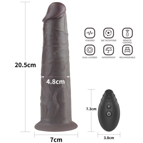8.0'' Dual Layered Platinum Silicone Rotator