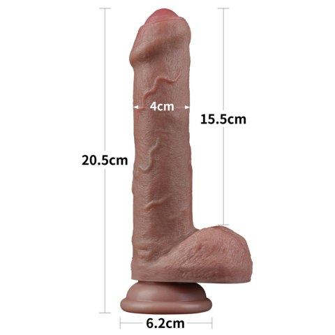 8'' Dual Layered Silicone Cock