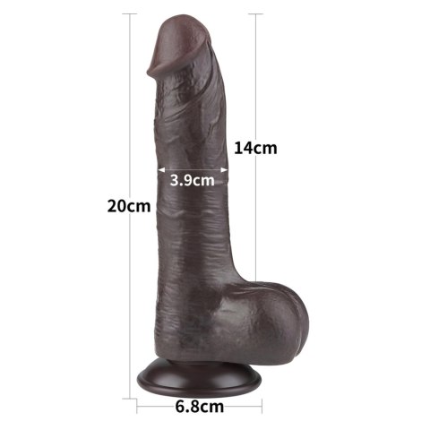 8'' Sliding Skin Dual Layer Dong Black