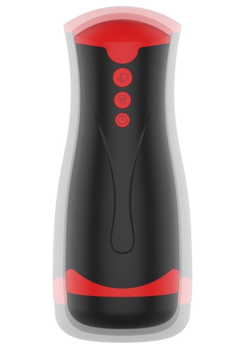 Masturbator Vibrating&Squeeze Black