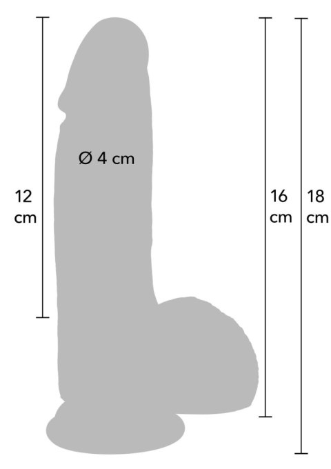 Realistic Dildo Liquid Silicone 16 cm