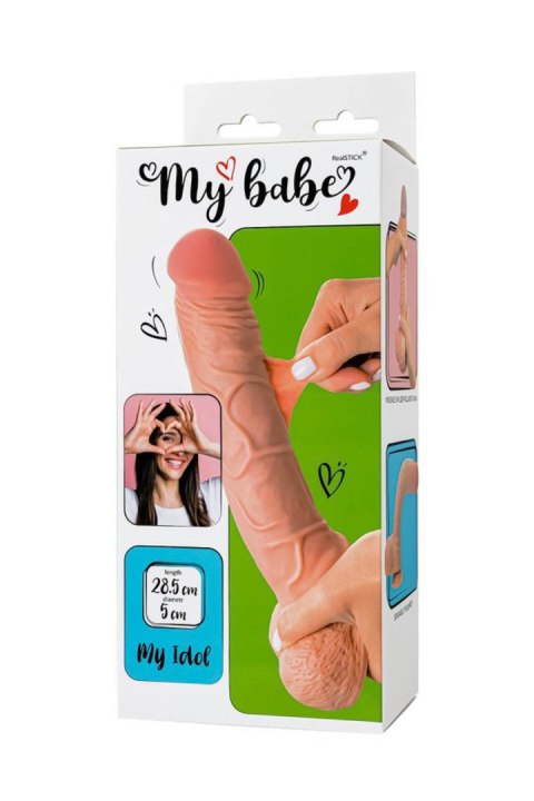 Dildo My babe by RealStick My Idol, flesh,TPE, 28,5 cm