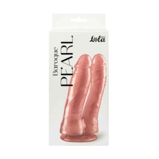 Double pearlescent dildo Baroque Pearl Pink