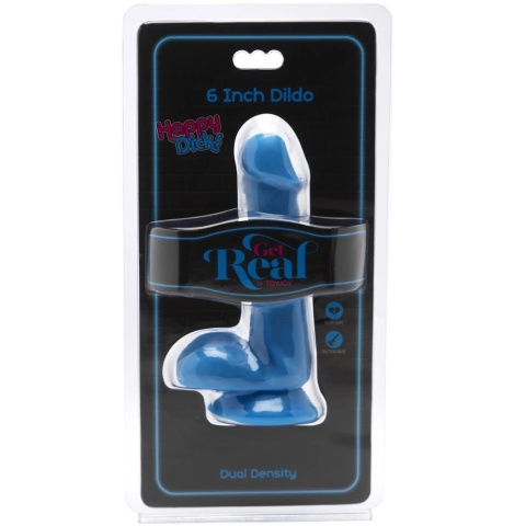 Niebieskie dildo z jądrami Get Real Happy Dicks