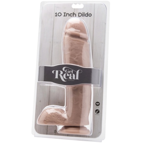 Grube duże dildo z jądrami i przyssawką