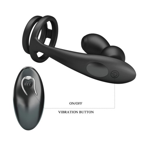 MR PLAY - VIBRATING ANAL PLUG with RING - Remote Control 12 functions