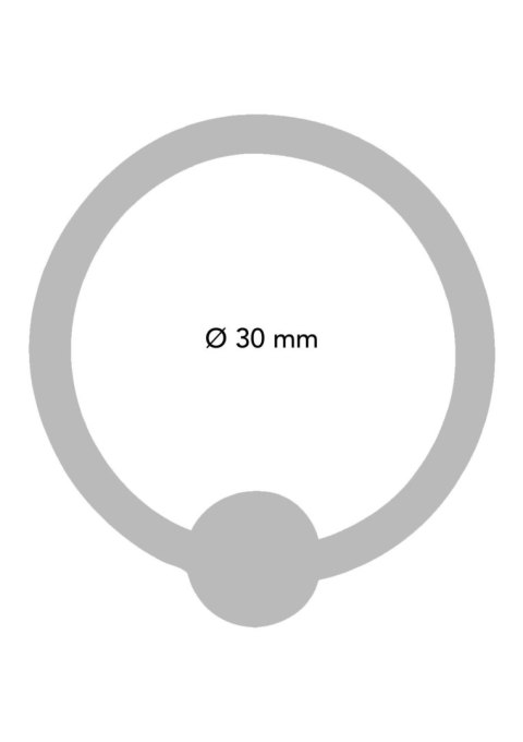 Acorn Ring 30 mm Silver